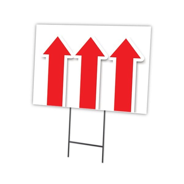 Signmission Giant Up Arrow Yard Sign & Stake outdoor plastic coroplast window, C-1216-DS-Giant Up Arrow C-1216-DS-Giant Up Arrow - main